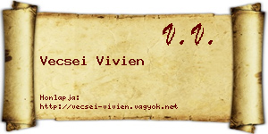 Vecsei Vivien névjegykártya